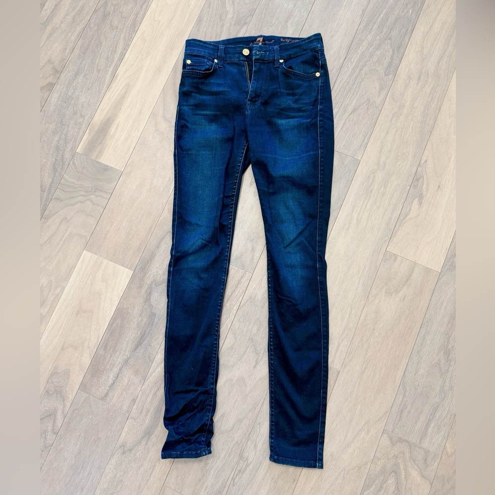 7 for all mankind in high waist skinny jeans 25
